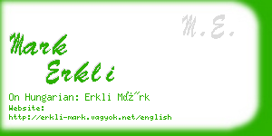 mark erkli business card